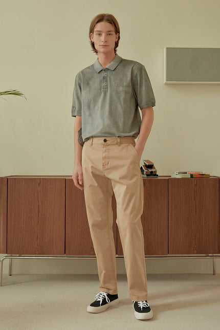 Garment Dyed All Around Pant — Beige