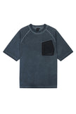 Woven Patched T-Shirt - Dark Shadow