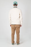 men's pohlar recycled polyester high-pile fleece zip up jacket - ivory