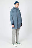 men's hooded organic cotton jacket - blue