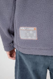 men's pohlar recycled polyester high-pile fleece quarter zip pullover - grey