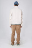 men's pohlar recycled polyester high-pile fleece quarter zip pullover - ivory